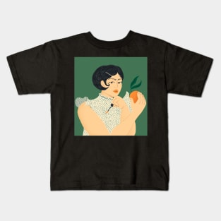 Orange Lipstick Kids T-Shirt